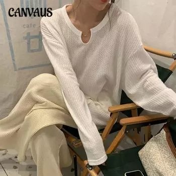 Весенне-осенняя женская толстовка больших размеров с вафельной отделкой и длинными рукавами M чёрный