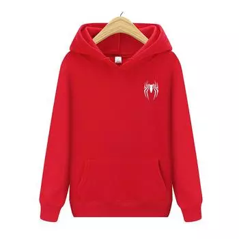 Весенне-осенняя женская толстовка с принтом паука, повседневный пуловер большого размера, популярная толстовка, трендовая одежда унисекс S