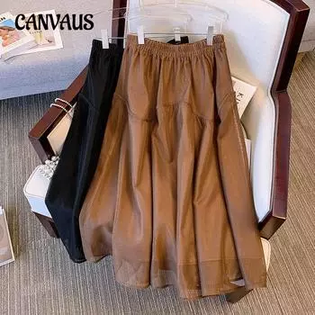 Весенне-осенняя женская юбка, сетчатая юбка до половины тела, женская юбка большого размера с эластичной резинкой на талии, универсальная юбка-зонтик, юбка трапециевидной формы