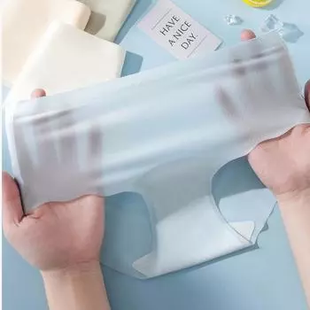 Весеннее и летнее нижнее белье, женские треугольные брюки, ультратонкие трусы, бесшовные ультратонкие трусики из ледяного шелка 10D M розовый