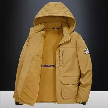 Весеннее и осеннее пальто для мужчин, инструментальное пальто для мужчин среднего возраста, уличное пальто для мужчин среднего и пожилого возраста, спортивная одежда для пап, ветрозащитная спортивная куртка M чёрный