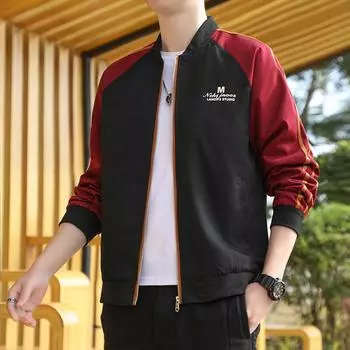 Весеннее мужское пальто с бейсбольным воротником, повседневная рабочая куртка XXXL чёрный