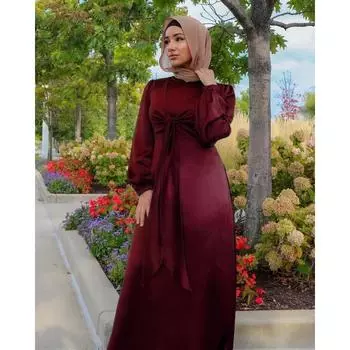 Весеннее новое элегантное атласное платье со шнуровкой на талии S розовый