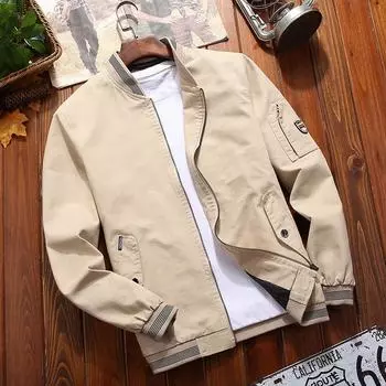 Весеннее пальто мужская рабочая куртка весна-осень мужская бейсболка воротник повседневная верхняя одежда осень M