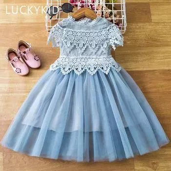Весеннее платье для девочек, детская одежда, элегантное торжественное бальное платье для девочек, детское праздничное платье для выпускного вечера, фатиновое платье-пачка принцессы 2-3Y