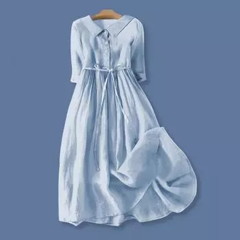 Весеннее платье миди с бохо-цветочным принтом, платье миди со шнуровкой, силуэт А-силуэта для женщин, весеннее модное заявление XXXXXL белый