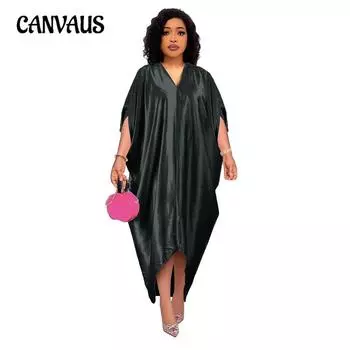 Весеннее женское платье размера плюс, однотонные платья с v-образным вырезом L фиолетовый