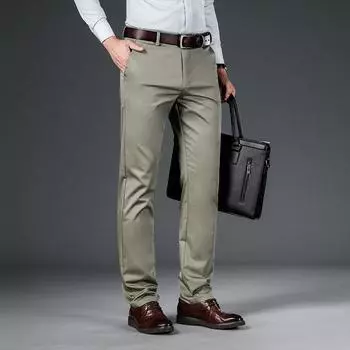 Весенние эластичные мужские повседневные брюки Tencel, свободные мужские повседневные брюки, мужские брюки, длинные брюки 29