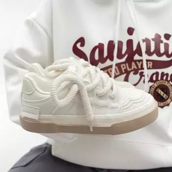 Весенние белые туфли на толстой подошве для женщин, спортивная обувь, модная повседневная обувь, женская обувь в стиле ретро 40 чёрный