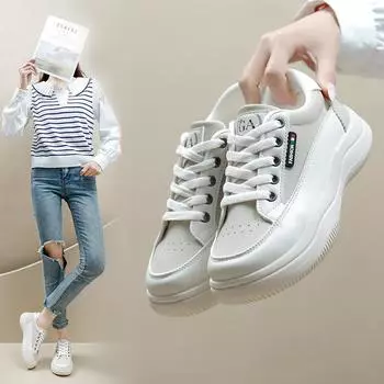 Весенние белые туфли, новый корейский стиль, студенческие спортивные туфли, увеличивающие рост, модная повседневная обувь, уличная стрельба Q821 35