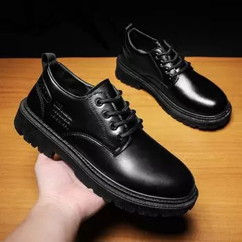 Весенние ботинки Martin в британском стиле, деловые, свадебные, для жениха, кожаные туфли, мужские, дышащие, повседневные, маленькие кожаные туфли 39