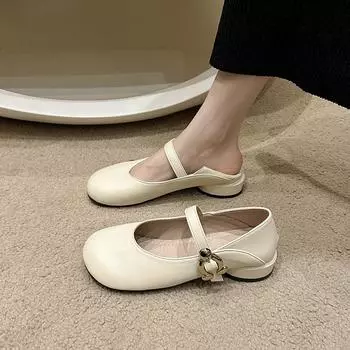 Весенние брендовые дизайнерские туфли Solf из кожи с квадратным носком и пряжкой на ремешке женские туфли-лодочки сандалии на низком каблуке туфли для вечеринки 35