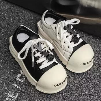 Весенние черно-белые дышащие мужские повседневные модные спортивные туфли 43 Men s белый/чёрный