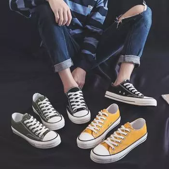 Весенние черные парусиновые туфли Мужская обувь Новые популярные мужские повседневные тканевые туфли Мужские кроссовки Кроссовки Маленькие черные туфли 39 чёрный