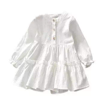 Весенние детские футболки с рюшами и длинными рукавами, белая милая рубашка с рюшами, хлопковая блузка с воротником, одежда для маленьких девочек 2XL