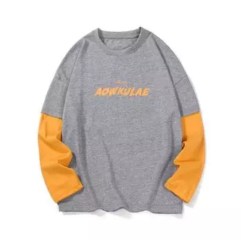 Весенние футболки с длинным рукавом в корейском стиле для мальчиков - детские рубашки с окантовкой снизу