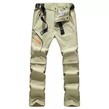 Весенние и летние брюки для активного отдыха, быстросохнущие, мужские и женские, съемные брюки, эластичные, быстросохнущие, легкие, большого размера, для альпинизма M серый