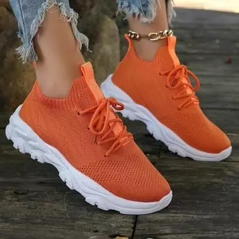 Весенние и летние дышащие носки с плетением из мух, туфли с одной педалью, ленивые туфли на шнуровке, большого размера, мягкая подошва, удобная спортивная женская обувь 36 синий