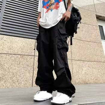 Весенние и летние мужские тонкие свободные рабочие брюки больших размеров, дышащие и удобные универсальные повседневные брюки 3XL