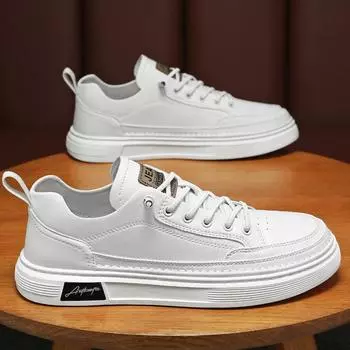 Весенние и летние мужские туфли Дышащие маленькие белые туфли Мужские модные кроссовки Повседневные туфли на плоской подошве Модная обувь 39