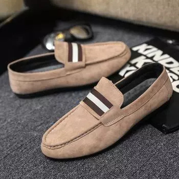 Весенние и летние мужские туфли с одной педалью Doudou универсальные тканевые туфли удобные рабочие туфли с мягкой подошвой повседневные туфли мужские дышащие 39