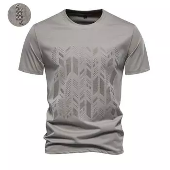 Весенние и летние новые вышитые облегающие повседневные мужские футболки высокого качества с короткими рукавами S