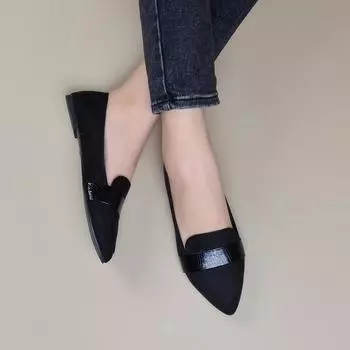 Весенние и летние остроносые модные туфли женские универсальные весенние и летние туфли с неглубокой горловиной на мягкой подошве 40 вино красного