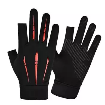 Весенние и летние перчатки Ice Silk для защиты от солнца для женщин, для рыбалки, дышащие, высокоэластичные перчатки, для езды на велосипеде и вождения на открытом воздухе, перчатки с двумя пальцами average size