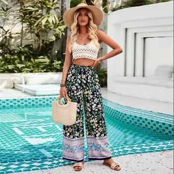 Весенние и летние повседневные брюки широкого кроя S