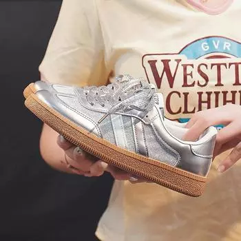 Весенние и летние повседневные кроссовки, легкие сетчатые дышащие белые туфли для женщин, туфли Cortez 35 золотой