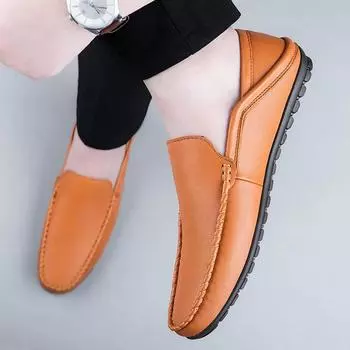 Весенние и летние роскошные мужские мокасины из натуральной кожи, высококачественные мужские новые кожаные туфли для отдыха, удобные туфли для вождения 37 чёрный