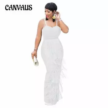 Весенние и летние свободные платья с кисточками на бедрах, женское платье больших размеров XL белый