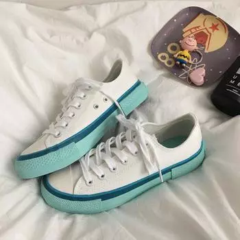 Весенние и летние тонкие парусиновые туфли женские простые модные туфли на плоской подошве дышащая прогулочная обувь 35 розовый/белый