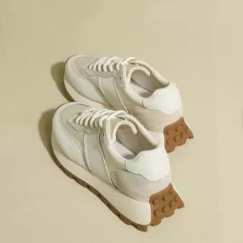 Весенние и летние удобные повседневные кроссовки для бега на плоской подошве, новый стиль, дышащая обувь на шнуровке, модная женская обувь 35