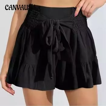 Весенние и летние женские шорты, женская верхняя одежда, свободные повседневные брюки, шорты S чёрный
