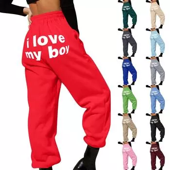 Весенние и однотонные принтованные модные женские повседневные брюки с карманами и шнурком L бежевый