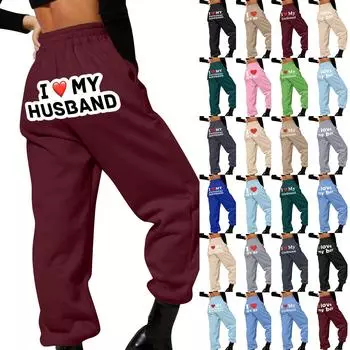 Весенние и однотонные принтованные модные женские повседневные брюки с карманами и шнурком L бежевый