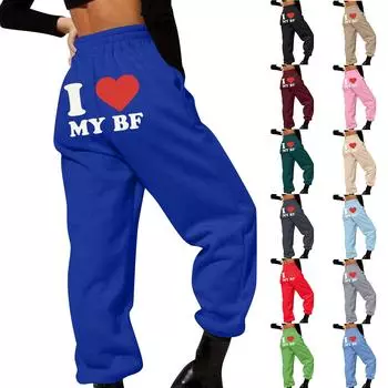 Весенние и однотонные принтованные модные женские повседневные брюки с карманами и шнурком L бежевый