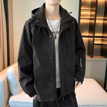 Весенние и осенние куртки для молодых и мужчин среднего возраста. Тонкие куртки с воротником-стойкой. Мужская бейсбольная форма больших размеров. M