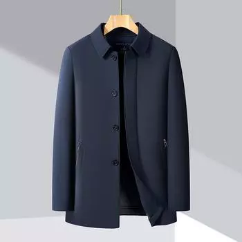 Весенние и осенние куртки для мужчин среднего возраста из хлопка и утеплителя, зимняя свободная повседневная теплая одежда больших размеров из хлопка. 170