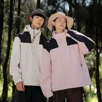Весенние и осенние куртки Мужские и женские куртки Съемные ветро- и водонепроницаемые альпинистские костюмы Дорожные костюмы Куртки для альпинизма XS