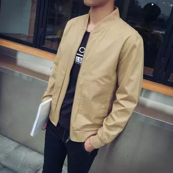 Весенние и осенние куртки Мужские новые тенденции корейского стиля Рабочая одежда Бейсбольные куртки Куртки Мужские куртки M