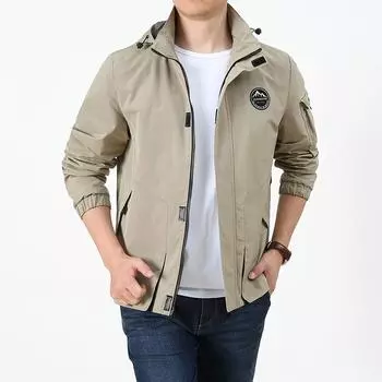 Весенние и осенние куртки, новые мужские водонепроницаемые дышащие альпинистские куртки, повседневная куртка для активного отдыха, свободная куртка большого размера, модная мужская куртка M