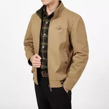 Весенние и осенние куртки Slim-Fit Jackets Модные повседневные двусторонние мужские топы L хаки