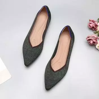Весенние и осенние летающие одинарные туфли Doudou 41 с плоским дном 43 большого размера женские туфли вязаные летающие нити вязание 34
