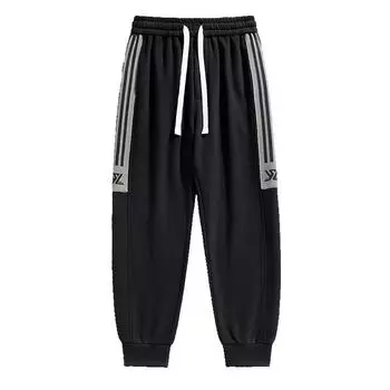 Весенние и осенние мужские брюки, модные большие брюки, мужские свободные повседневные штаны, санитарные брюки, длинные брюки, повседневная мужская одежда XXXXXXXXXL чёрный