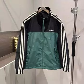 Весенние и осенние мужские куртки, модные, универсальные, спортивные и повседневные, для активного отдыха, красивые куртки, топы для мужчин M чёрный