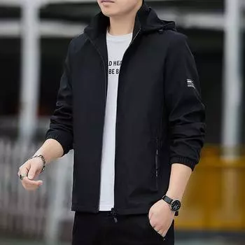 Весенние и осенние мужские куртки, мужские повседневные топы с капюшоном, спортивные ветровки, мужские топы с принтами, модные бренды M