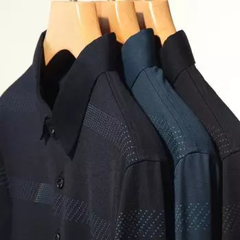 Весенние и осенние мужские полосатые футболки с длинным рукавом, повседневные рубашки-поло со свободными лацканами для среднего возраста, мужские топы M