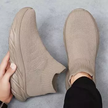 Весенние и осенние мужские/женские летающие эластичные носки дышащие ультралегкие кроссовки для фитнеса и бега на открытом воздухе 36 прохладный черный